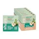 share Festes Shampoo Grüner Apfel & Bambus (6 x 60g) – Vegane feste Haarseife – Stärkung & Volumen – Ohne Silikone, Parabene & Mikroplastik – Spendet Hygieneprodukte