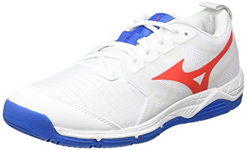 Mizuno Unisex Wave Supersonic 2 Volleyball-Schuh, Weiß/Irred/French Blue, 40 EU