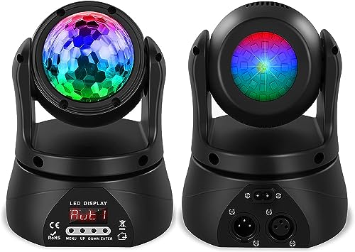 Discokugel, U`King Partylicht Mini Moving Head Bühnenlicht Party Lichter mit d-mx512 Control,RGBW für Party/Bar/Geburtstag/Hochzeit/Live Show/Halloween