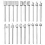 Raheem Diamant Fräser Set 20 Stück Diamant Frässtifte Schleifstifte Kompatibel für Dremel Rotary Tool Zubehör mit 1/8" Schaft für Stein Glas Keramik Schnitzen Schleifen Polieren Gravieren