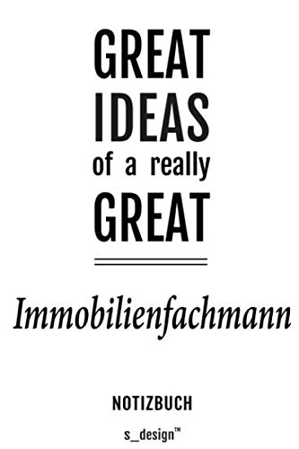 Notizbuch für Immobilienfachmänner / Immobilienfachmann / Immobilienfachfrau: Originelle Geschenk-Idee [120 Seiten liniertes blanko Papier] _