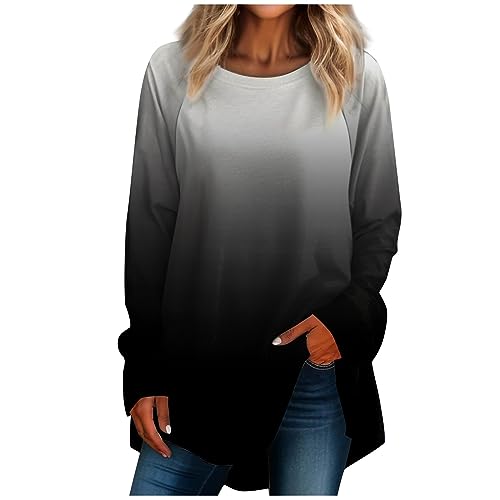 Valentinstagsgeschenk Für Ihn,Damen Hoodie Ugly Christmas Sweater Rentier Longshirt Damen Langarm Cardigan Weihnachten 3D Druck Plüsch Schulterfrei Langarm Pulli Shirt Mit (Dunkelgrau,L)