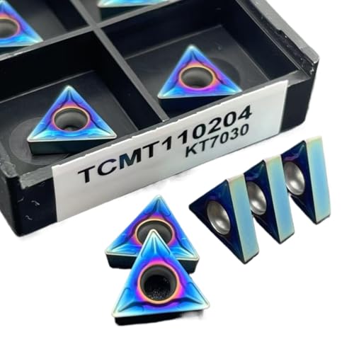 Nano Blue TCMT16T304 TCMT16T308 TCMT110204 TCMT110208 CNC-Hartmetall-Drehwerkzeug for Abschrecken von Edelstahlteilen(TCMT 110204 KT7030)