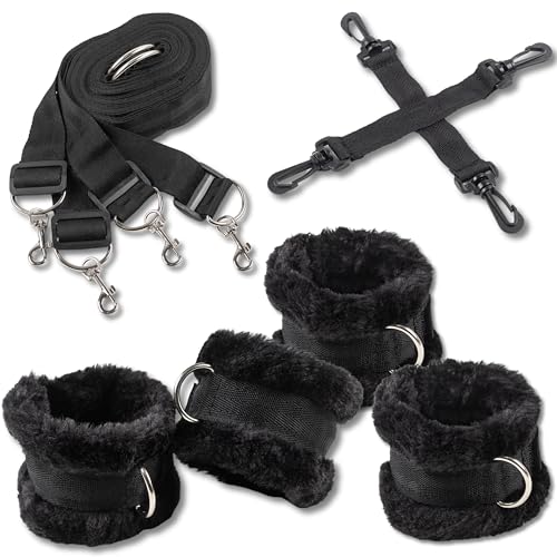 Ivomaa BDSMS Spielzeug hart - Sex Spielzeug für Paare, erotisches Sexspielzeug für Paare extrem Sex, Bondage Set, Fesseln Sex Set Bett, BDSM Set, Bondageset Fessel Set, Sex Toys Handschellen Sex Bett