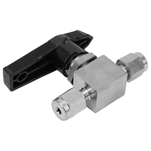 Nadelventil, 304 Edelstahlventil, Hochdruck-Nadelflusskontrolle für Wasser, Gas, Flüssigkeit, SS44S6 (Ф1/8)