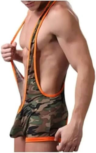 buddyboys Bodysuit Camouflage Backless Wrestling Athletic Gay Party Fetish Wear Underwear Men Herren Boys Sexy (M)