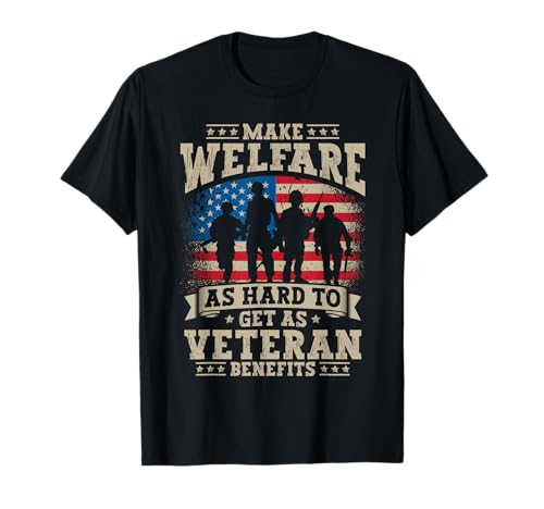 Sozialhilfe so schwer zu bekommen wie Veteranenhilfe für das T-Shirt
