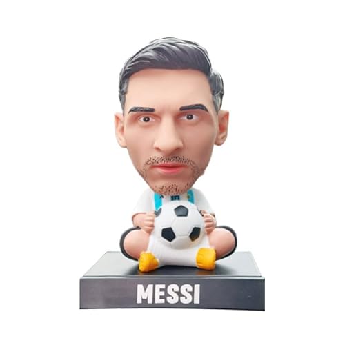 Doyomtoy Fußball-Star-Dekorationen für Zimmerdekoration, Desktop-Ornamente, Auto-Puppen, Fußball-Stars Messi, C Luo, Beckham, Neymar...