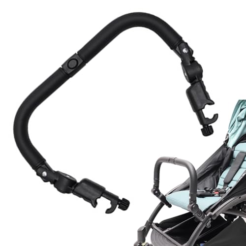 DAWCBVJQ Kinderwagen Stoßstange PU + Eisen 41 X 33 Cm Kinderwagen Armlehne Verstellbarer Griff Lenker Trolley-Stoßgriff-Griffstange Sichere Armlehnen-Stoßstange Abnehmbare Lenkerarmlehne