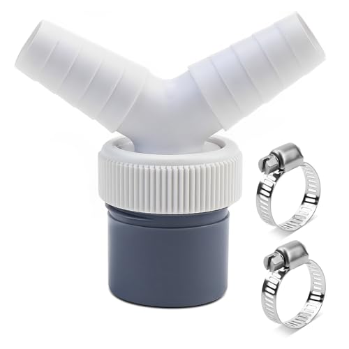 Abfluss Waschmaschine Doppelanschluss, Doppelanschluss Waschmaschine Für Zwei Geräte, Eingangsstutzen Von 18-24 Mm Und Abgang 40mm Rohr Mit Schlauchschelle,Waschmaschine Abfluss Adapter