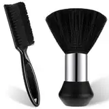 Molain 2 Stück Nackenpinsel Set, Friseur Nacken Bürste, Soft Barbierbürst für Die Reinigung Gebrochener Haare am Hals Professionelle Friseurwerkzeuge für Salon und Zuhause