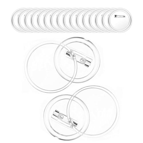 18 Stück Buttons Selber Machen,Buttons,Buttons Anstecker,Acryl Button,Transparente Anstecker Pin Selbst Gestalten,58mm Buttons Selber Machen,für Kinder Foto Kleidung Bild Party Namensschilder