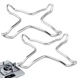 2 Stück Gasherd Aufsatz, Gaskocher Aufsatz Gas Kreuz Topfträger Edelstahl Wok Ring Universal Aufsatz Ultraleicht Gasherdaufsatz 10 cm für Gaskocher Kaffeekocher