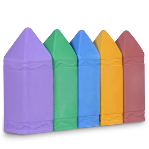 FELIZROCA Ungiftige Gehwegkreide für Kleinkinder, Jumbo-Kreide, Gehwegkreide, große Kreide, bunte Kreide für den Außenbereich (Süßigkeiten)