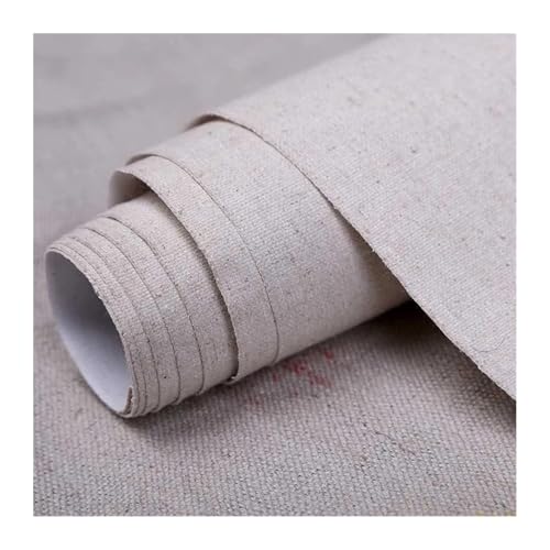 Leinwand Stoff,Leinwand Rolle Professionelle leere Leinwand for Bemalen, Schicht Acryl-/Ölgemälde, Leinwand, Leinenmischung, grundiert, Künstlerbedarf for Künstler, 1 m, eine Rolle(1M long width 58cm)