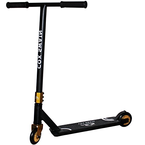 Cox Swain Stunt Scooter Ramp-X345 - ABEC 9 und PU Rollen! - Super Heavy Quality!, Farbe: Schwarz/Gold