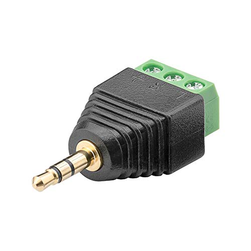 Goobay 76745 Terminal Block 3-pin > Klinke 3, 5 mm Stecker (3-Pin, stereo), Schraubbefestigung