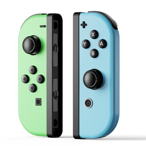 Pygeskx Replacement Controller für Switch,Ersatz L/R Wireless Controller für Switch mit Dual Vibration? Weckfunktion/Screenshot Green