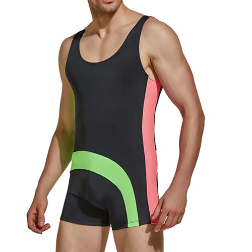 Herren Bodysuit Sport Fitnessstudio Athletic Supporters Unterhemden Boxer Wrestling Singlets Jumpsuits Leotard Einteiler Gymnastikanzug Fitness Bodysuits Herren Westen Unterwäsche