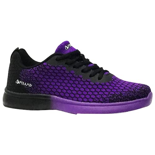 Pyramid Damen Path Lite Seamless Mesh Bowlingschuhe, schwarz/violett, 38 EU