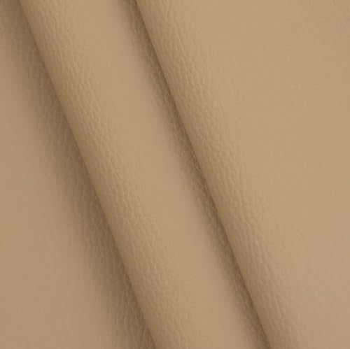 STOFFKONTOR Polster PVC Kunstleder Stoff B1 schwer entflammbar - Meterware, Farbe Beige - für Polsterarbeiten und Homeaccessoires