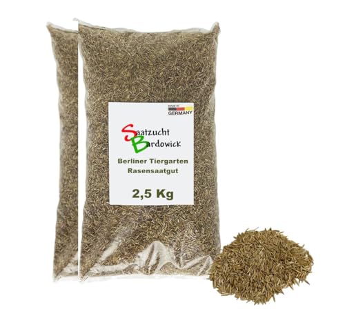 Rasen Berliner Tiergarten Grassamen Rasensamen Rasensaat Gras 5kg - Qualität zum fairen Preis