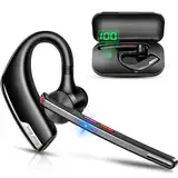 New bee Bluetooth Headset Wireless V5.2 mit 80h Spielzeit Bluetooth Freisprech Headset mit CVC 8.0 und ENC Dual Mic für Büro/Geschäft/Fahren