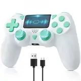 TURPOW Wireless Controller für PS-4, Gamepad-Fernbedienung mit Dual-Motor-Vibration, 6-Achsen-Bewegungssensor, Turbo-Joystick, Touchpad für PS-4/Pro/Slim/PC Windows