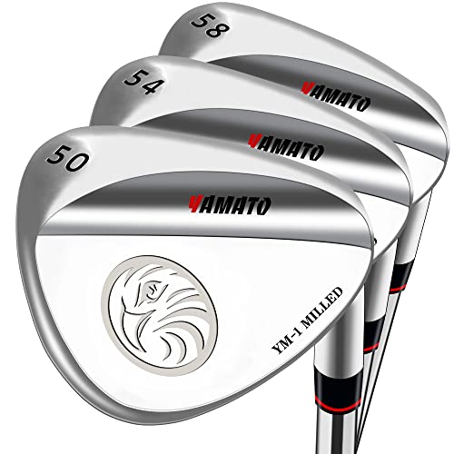 Yamato Golfkeil-Set oder einzelne Golfkeile 50/52/54/56/58/60 Golf Gap Wedge Sets Sand Wedge | Lob Wedge Golfschläger für Männer & Frauen gefrästes Gesicht für hohen Spin – tolles Golf-Geschenk