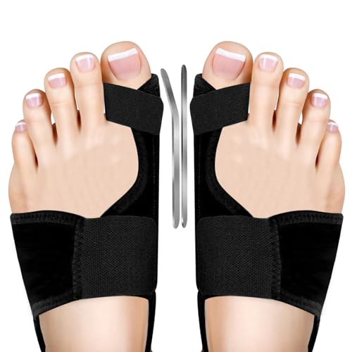 LINXIU Hallux Valgus Korrektur Schiene Rutschfester Bunion Zehenspreizer Bunion Korrektor Hallux Valgus Bandagen für Tag Nacht Unterstützung 2 Stück