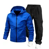 Caxndycing Skianzug Herren Ski Jacke und Hosen Set Schneeanzug Winter Winter Warme Schnee Skifahren Sätze Wasserdicht Winddicht Snowboard Anzug Atmungsaktiv Softshelljacke Schneehose