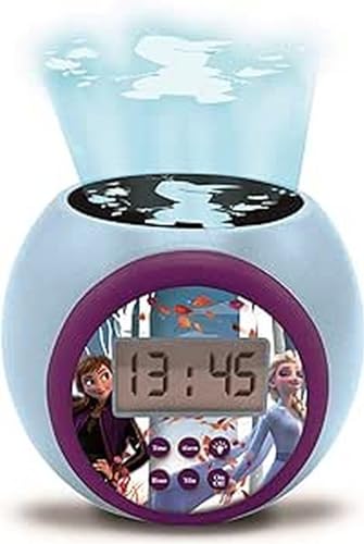 Lexibook Lexibook Disney Frozen Elsa Projektionswecker - digitale Uhr mit LCD Anzeige, Alarm-und Schlummer-Funktion, LED Farbwechsel und Nachtlicht mit Timer, für Kinder ab 3 Jahren