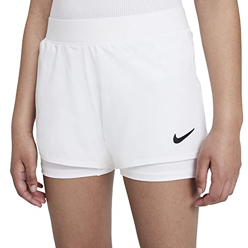 Nike Girls G NKCT DF VCTRY SHRT Shorts, White/Black, XL