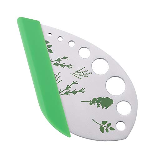 MengH-SHOP Blatt Kräuter Stripper 9 Löcher Kräuter Cutter Edelstahl Küchen Abisolierwerkzeug für Kräuter Mangold Collard Greens Thymian Basilikum Rosmarin