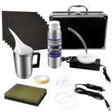Qunbanty Scheinwerfer Aufbereitung Set,200MLReparaturflüssigkeit Scheinwerfer Bedampfen Set,Scheinwerfer Reparatur Set,Scheinwerfer Politurset,Scheinwerfer PoliturReparaturwerkzeug für Vergilbung/Vage