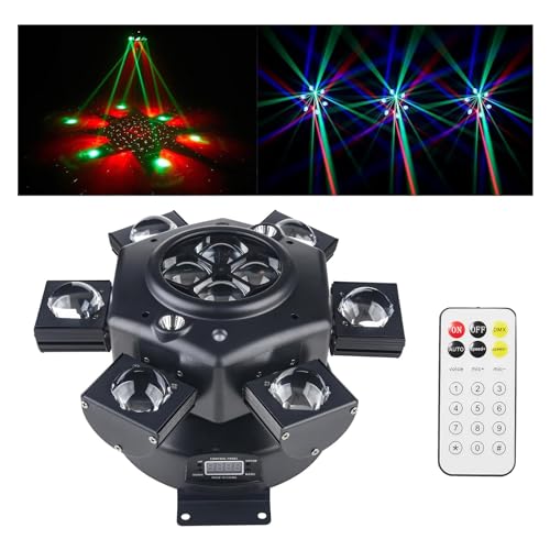 DJ-Partylicht, 150 W RGBW 4-in-1-LEDs, DJ-Bühnenlichter, Dmx 512-Steuerung, stufenlose Rotation, DJ-Lichter mit aktiviertem Ton für Hochzeits-DJ-Partys und Live-Haus