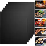 Coisien Grillmatte für Gasgrill,6 stück Set Grillmatten 40x33CM Grill Matte, BBQ Grillmatte Backpapier Wiederverwendbar,für Holzkohlegrill, Elektronischen Grill, Holzkohle & Backofen,PFOA-Frei über.