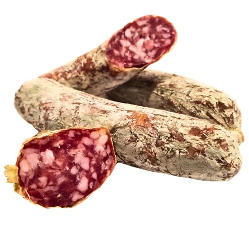 Italienische Salami luftgetrocknet - Salametto classico Cacciatore - Viktor Kofler Salami Spezialität aus Lana/Südtirol im 3er Strang