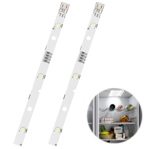 LED-Lichtleiste für Rongsheng/Hisense Kühlschrank E349766 MDDZ-162A 1629348 DC12V 2W, Ersatz-Kühlschranklampe kompatibel mit Kenwood Kühlschrank KIFF5017 KIFF5020 KIFF7017 KIFF7020 KIFF7020, 2 Stück