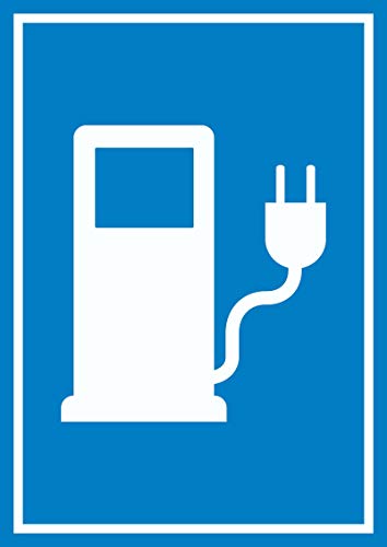 HB-Druck Stromtankstelle Schild Elektrofahrzeug A5 (148x210mm)
