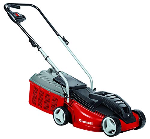 Einhell Elektro-Rasenmäher GE-EM 1233 (1250 W, 33 cm Schnittbreite, 5-fache Schnitthöhenverstellung 20-60 mm, 30 l Fangbox), Mehrfarbig