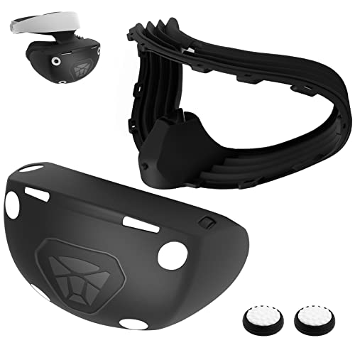 Aceshop VR Face Cover Silikonhülle Kompatibel mit Playstation VR2 / PSVR2 4-in-1 VR Headset Abdeckung Schweißfest VR-Silikon-Gesichtsabdeckung Waschbar VR Shell Abdeckung VR-Zubehör für PS VR2