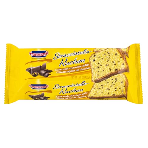 KuchenMeister Stracciatella Kuchen 400 g | Saftiger Stracciatella Kuchen | feine Schokosplittern | leicht und locker im Geschmack | (1 x 400 g)