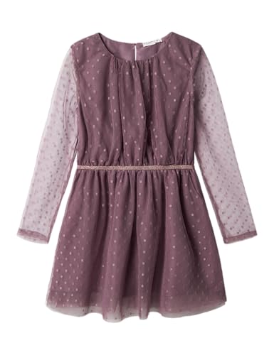 NAME IT Mädchen Nkfvabos Ls Dress Noos Nachtwäsche Set, Arctic Dusk, 116 EU