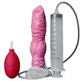 Jixaxe Realistischer Tier Wolfs Dildo Spritz Dildo mit Saugnapf Silikon Analdildo Mit Sperma Spritzfunktion Ejakulationsfunktion Dildos Anal Butt Plug Animal Penis Sex Spielzeug Für Männer Frauen