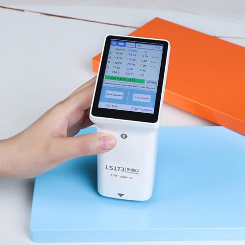 Hand-Kolorimeter, Touchscreen-Kolorimeter, tragbares Präzisions-Kolorimeter, multifunktional, Kolorimeter, Spektralphotometer, 8mm/20mm Blende, 3,5-Zoll-Touchscreen(LS173-8MM)