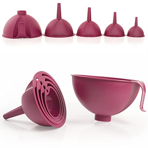Hausfelder Trichter Set 5-teilig - Marmeladentrichter, Trichter Küche, 5er Set