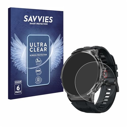 Savvies 6 Stück Schutzfolie für Stahlgear Zeus 1.85" Displayschutz-Folie Ultra-Transparent