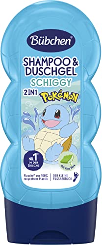 Bübchen Shampoo & Duschgel für Kinder, Pokémon Schiggy Edition, 230 ml