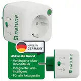 Natune Akkuschutz Adapter „Akku Life Guard“ I Intelligenter Ladeadapter mit smartem Ladestopp & 3 Modi zur Verlängerung der Akkulebensdauer I Für haushaltsübliche Stecker I 0,0% Standby-Verbrauch